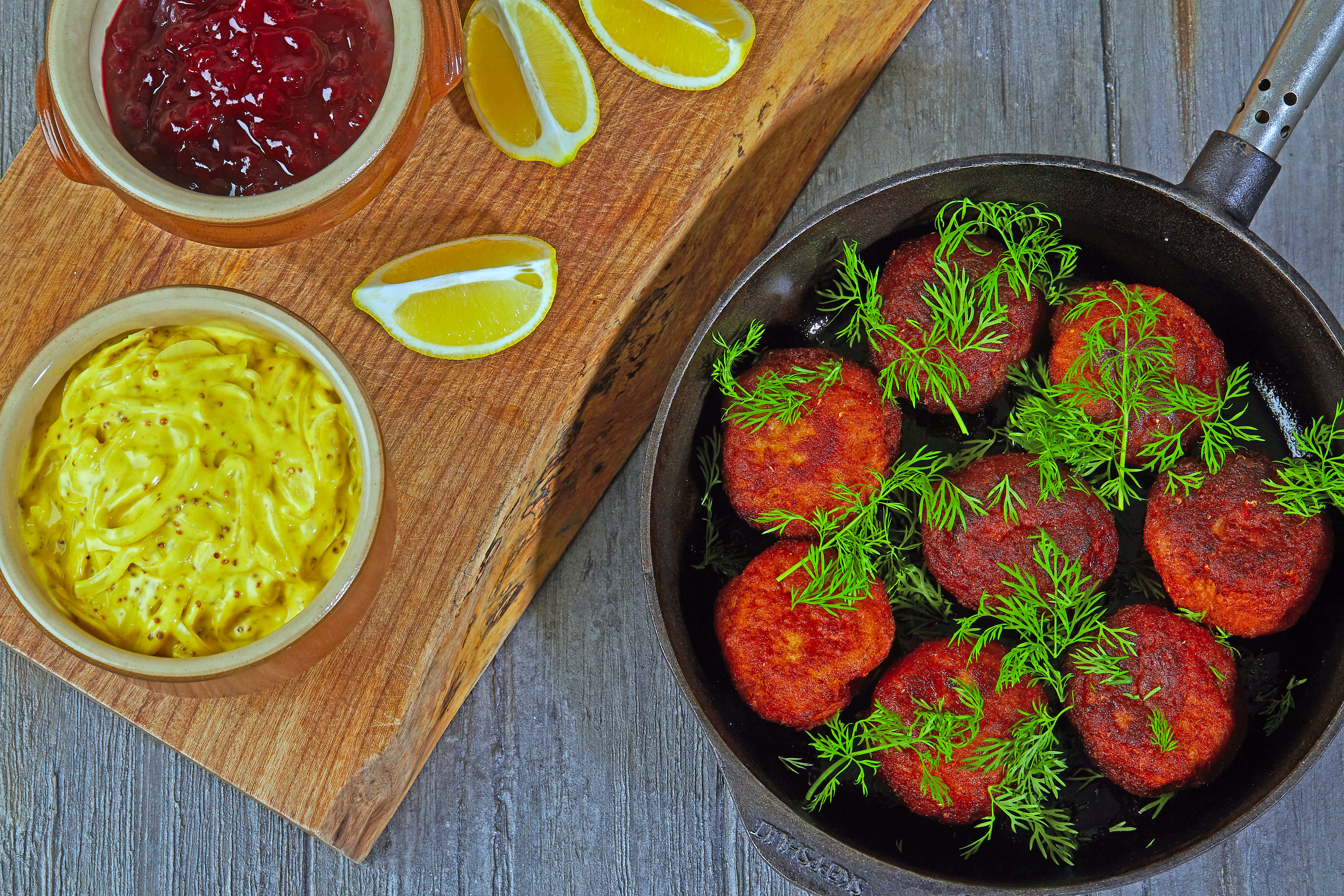 Skagenfood fiskefrikadeller med tilbehør, Skagenfood fiskefrikadeller med tilbehør