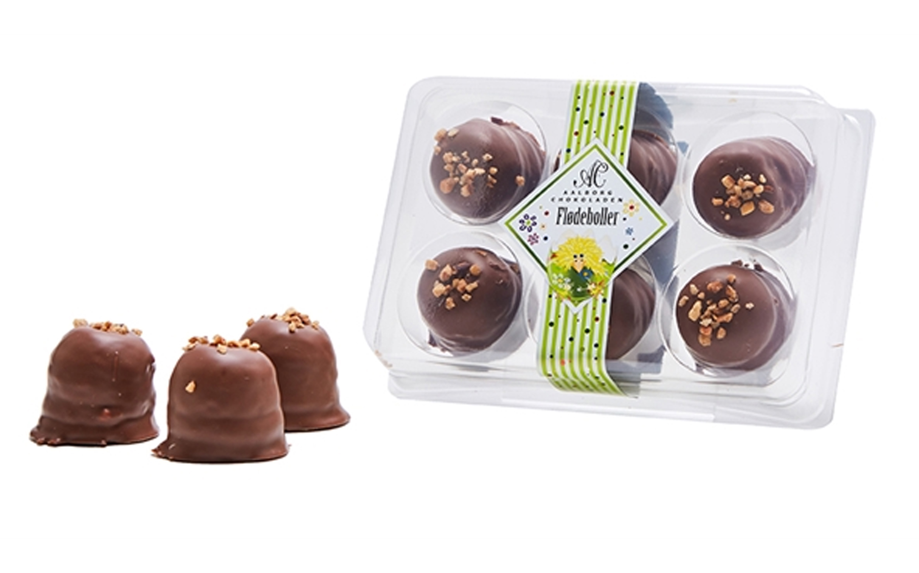 Påske flødeboller med nougat, 12 stk., Påske flødeboller med nougat, 12 stk.