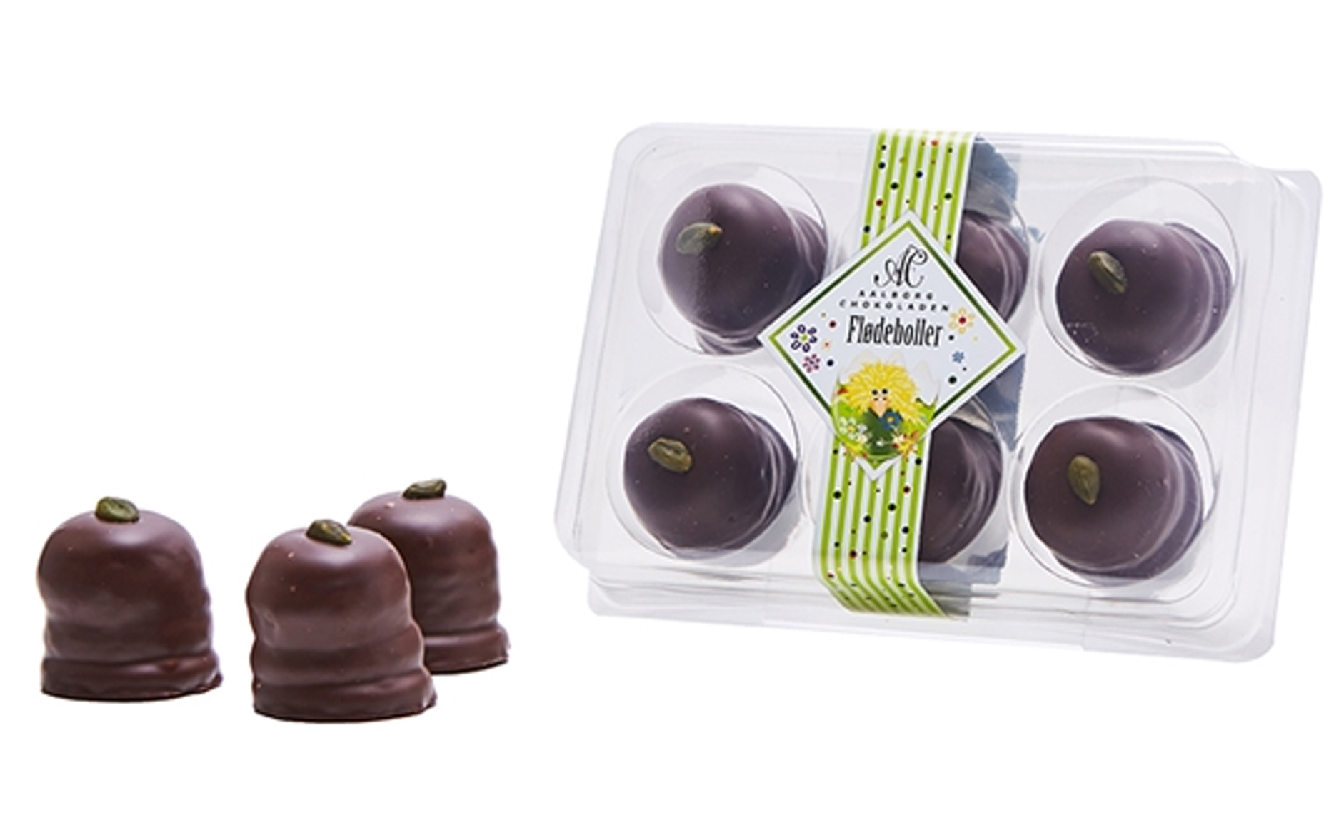 Påske flødeboller med pistacie, 12 stk., Påske flødeboller med pistacie, 12 stk.