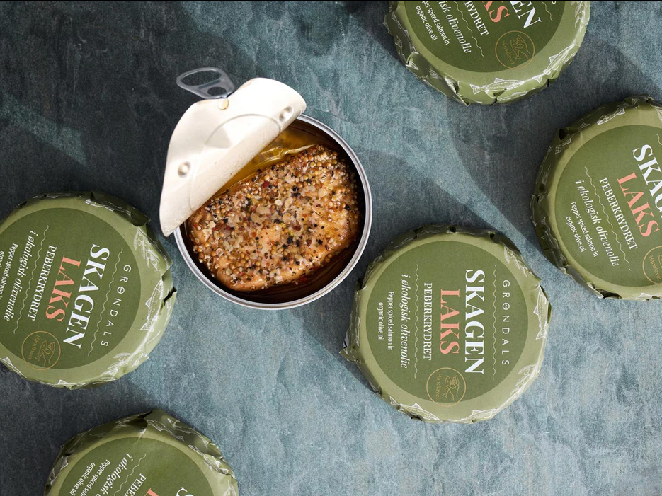 Peberkrydret laks i øko olivenolie 2 ds., Peberkrydret laks i øko olivenolie 2 ds.