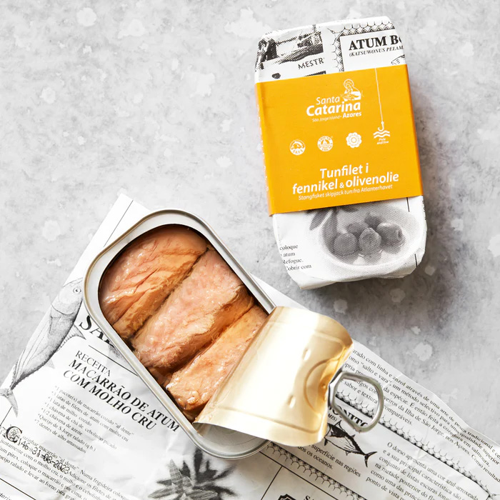 Tunfilet i fennikel og olivenolie fra Grøndals 24 ds., Tunfilet i fennikel og olivenolie fra Grøndals 24 ds.