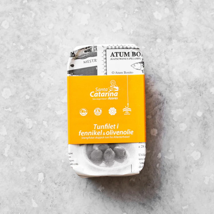 Tunfilet i fennikel og olivenolie fra Grøndals 24 ds., Tunfilet i fennikel og olivenolie fra Grøndals 24 ds.