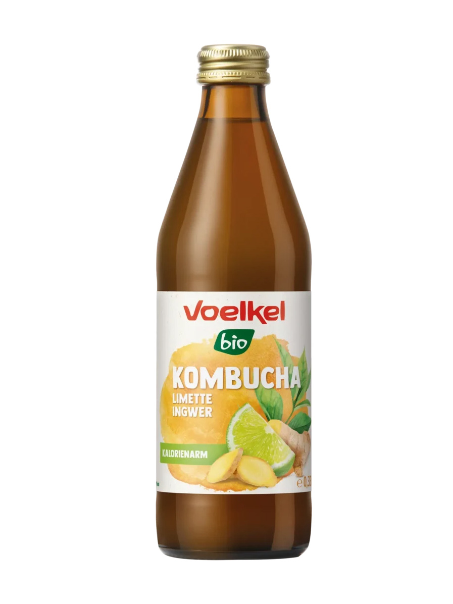 6 stk, Kombucha Lime & Ingefær - Voelkel, 6 stk, Kombucha Lime & Ingefær - Voelkel