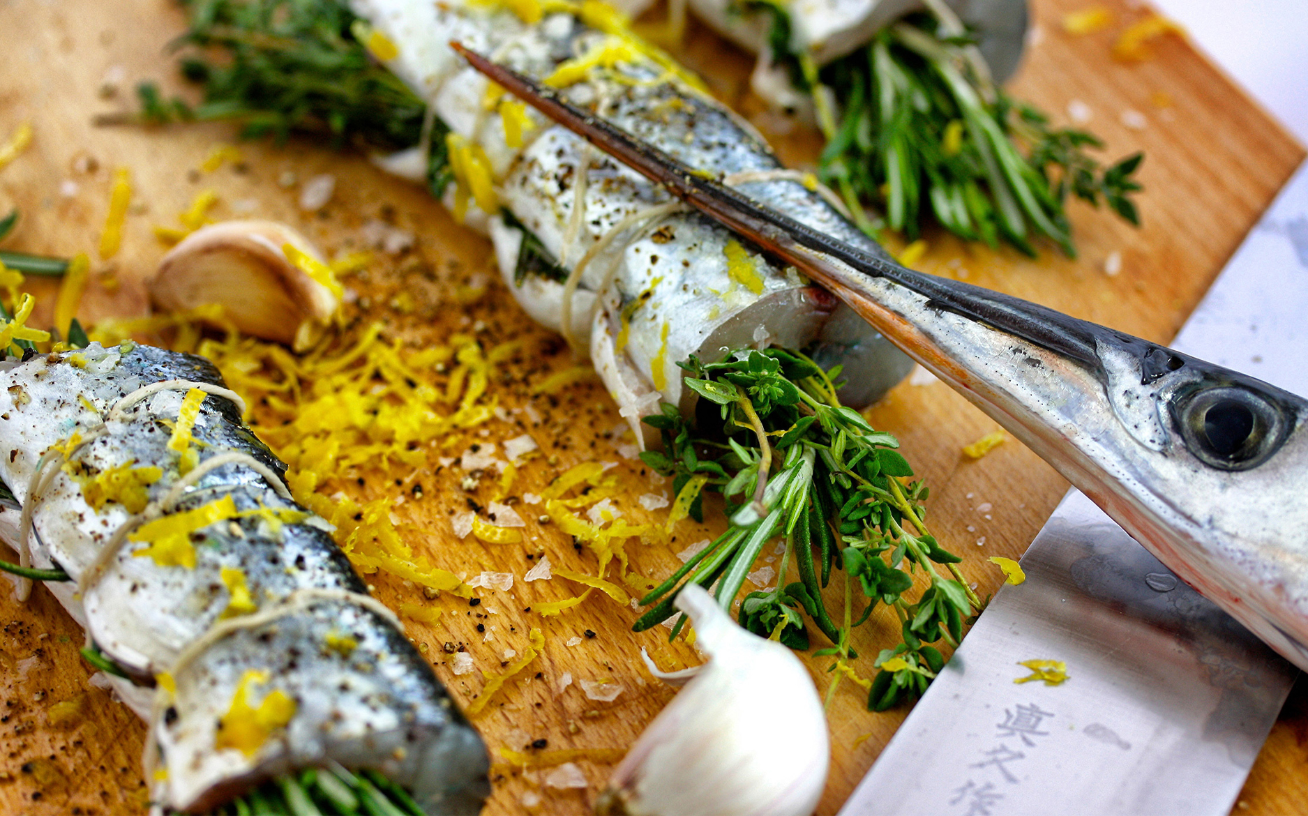 Hele rensede hornfisk, Hele rensede hornfisk