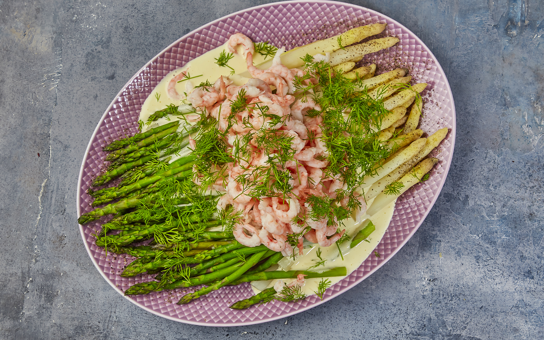 Asparges, rejer & sauce mousseline Kassen, Asparges, rejer & sauce mousseline Kassen